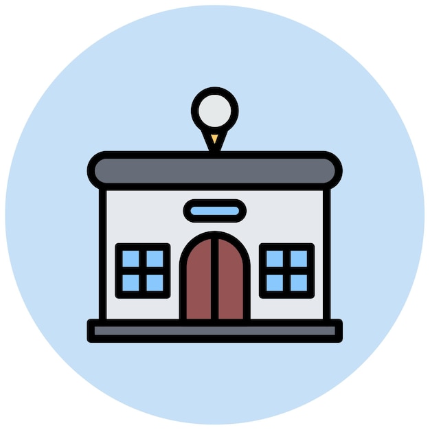 Imagen vectorial del icono de la casa del club Se puede usar para Golf