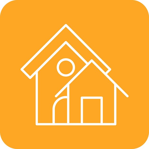 Imagen vectorial del icono de la casa de condominio Se puede usar para el tipo de casas