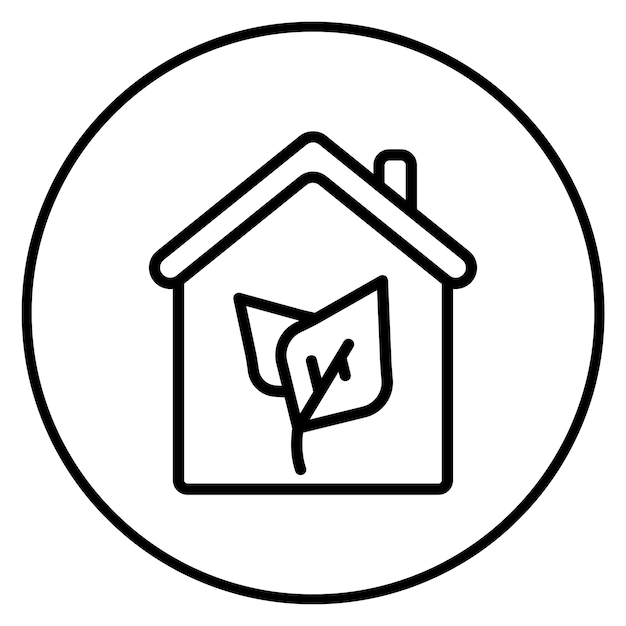 Imagen vectorial del icono de la casa ecológica Se puede utilizar para el desarrollo ecológico