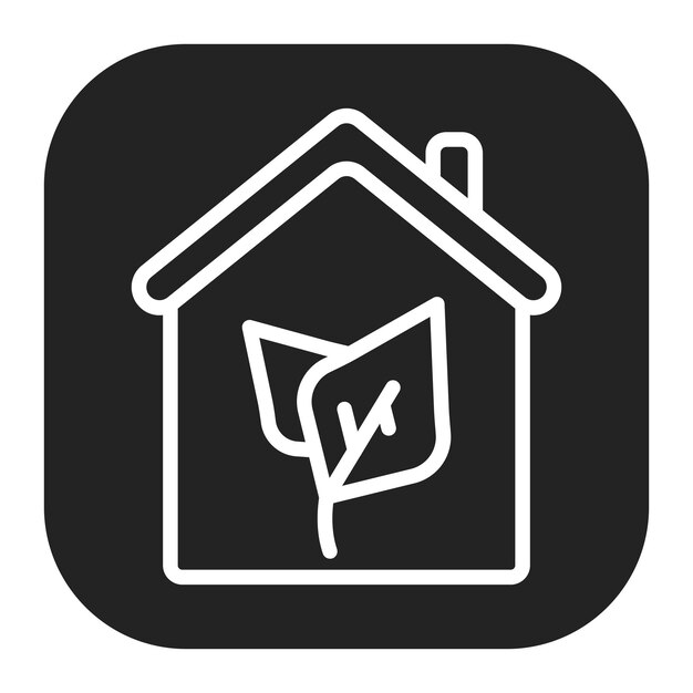 Imagen vectorial del icono de la casa ecológica Se puede utilizar para el desarrollo ecológico