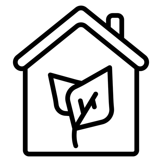 Imagen vectorial del icono de la casa ecológica Se puede utilizar para el desarrollo ecológico