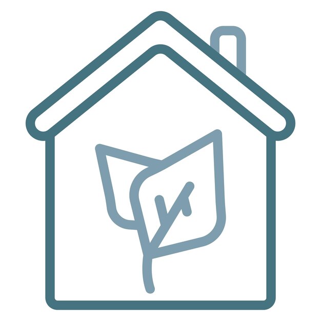 Imagen vectorial del icono de la casa ecológica Se puede utilizar para el desarrollo ecológico