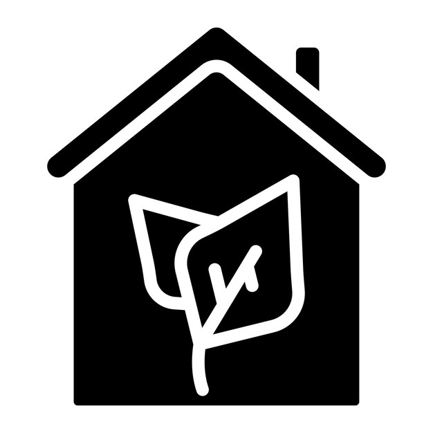 Imagen vectorial del icono de la casa ecológica Se puede utilizar para el desarrollo ecológico