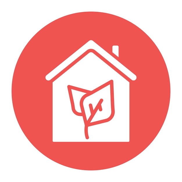 Imagen vectorial del icono de la casa ecológica Se puede utilizar para el desarrollo ecológico