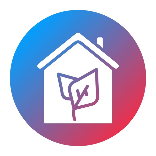Imagen vectorial del icono de la casa ecológica Se puede utilizar para el desarrollo ecológico
