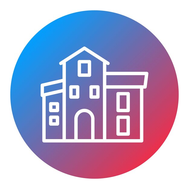 Imagen vectorial del icono de la casa italiana Se puede usar para Italia