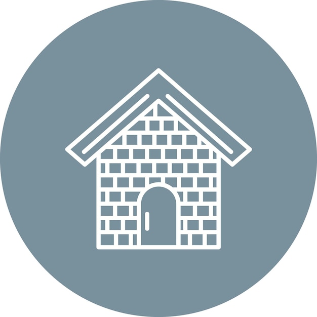 Imagen vectorial del icono de la casa de ladrillo Se puede utilizar para el tipo de casas