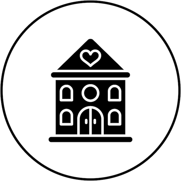 Imagen vectorial del icono de la casa de muñecas Se puede usar para juguetes infantiles