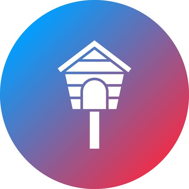 Imagen vectorial del icono de la casa del pájaro Se puede usar para la aldea