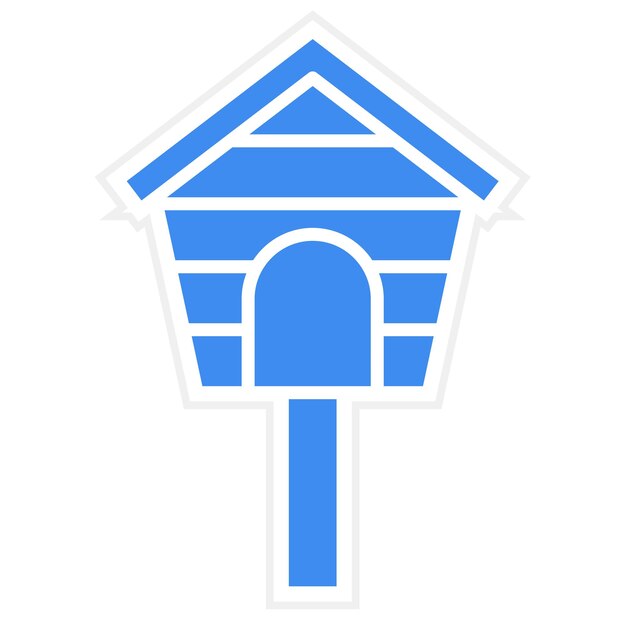 Imagen vectorial del icono de la casa del pájaro Se puede usar para la aldea