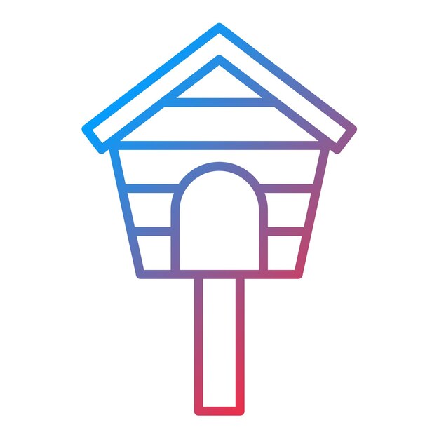 Imagen vectorial del icono de la casa del pájaro Se puede usar para la aldea