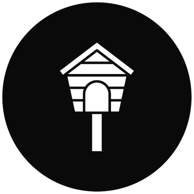 Imagen vectorial del icono de la casa del pájaro Se puede usar para la aldea