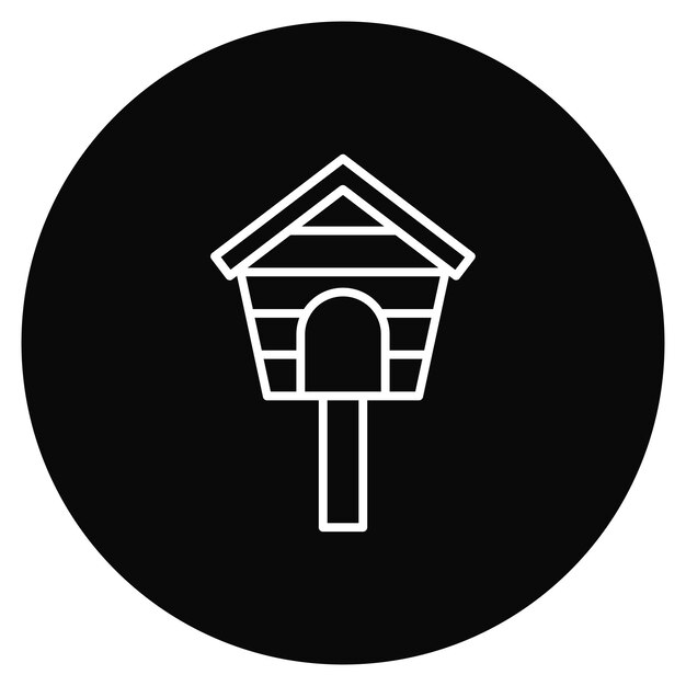 Imagen vectorial del icono de la casa del pájaro Se puede usar para la aldea