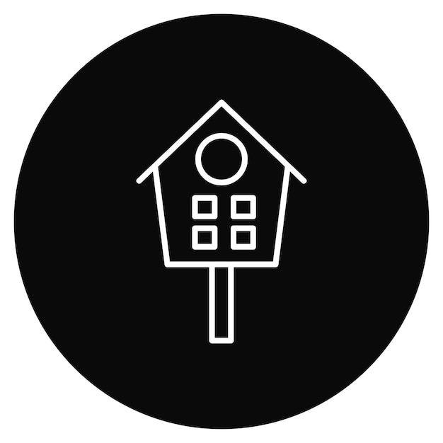 Imagen vectorial del icono de la casa del pájaro Se puede utilizar para la agricultura