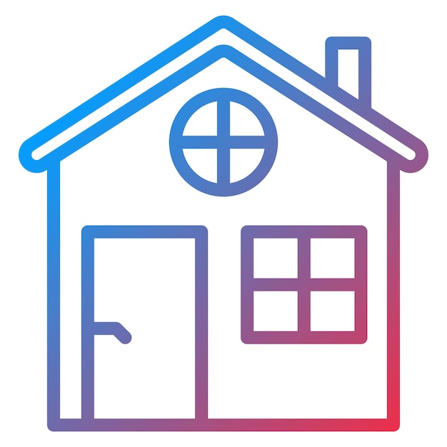 Imagen vectorial del icono de la casa Se puede usar para el Día Mundial de los Refugiados