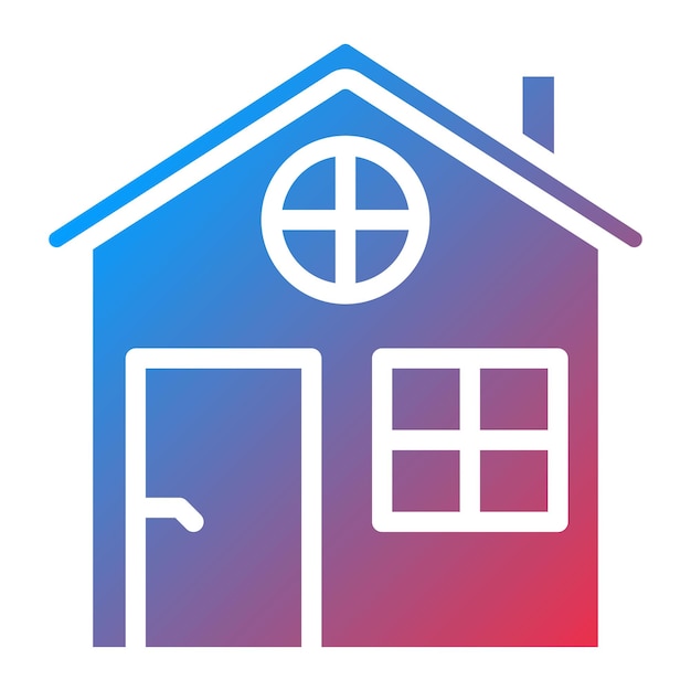 Imagen vectorial del icono de la casa Se puede usar para el Día Mundial de los Refugiados