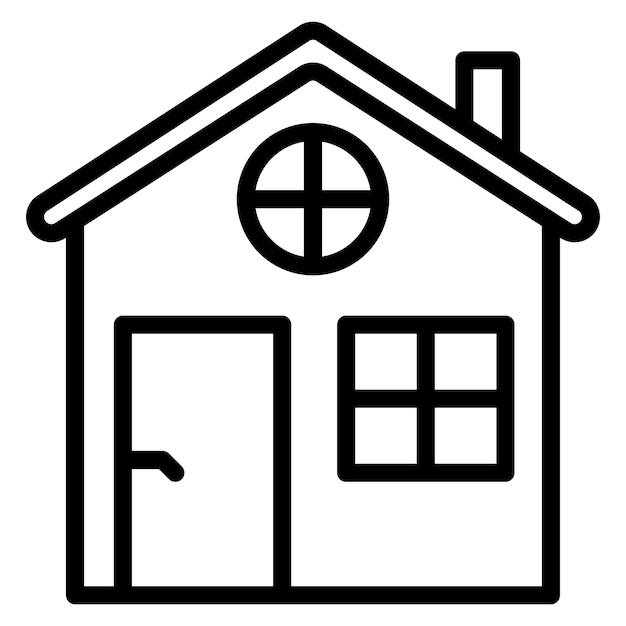Imagen vectorial del icono de la casa Se puede usar para el Día Mundial de los Refugiados