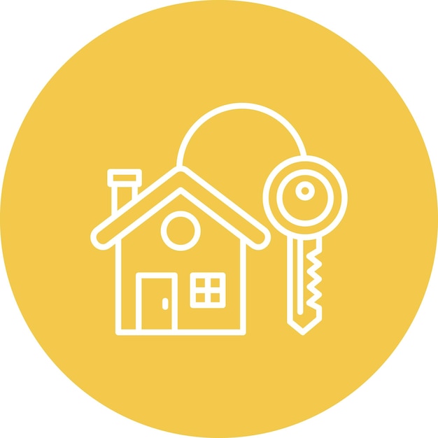 Imagen vectorial del icono de la casa se puede usar para la vida familiar