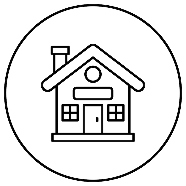 Imagen vectorial del icono de la casa Se puede usar para la vida familiar