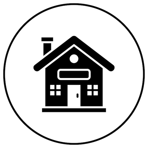 Imagen vectorial del icono de la casa Se puede usar para la vida familiar