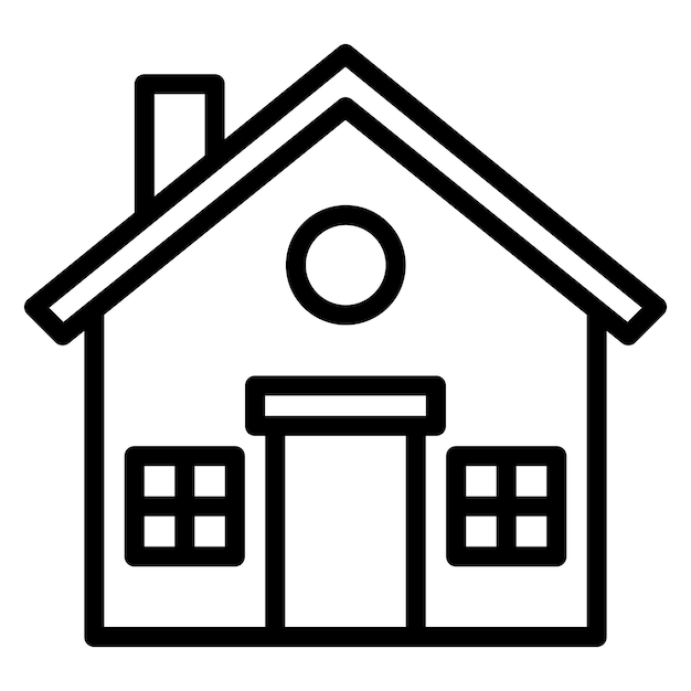 Imagen vectorial del icono de la casa Se puede utilizar para el hogar de ancianos