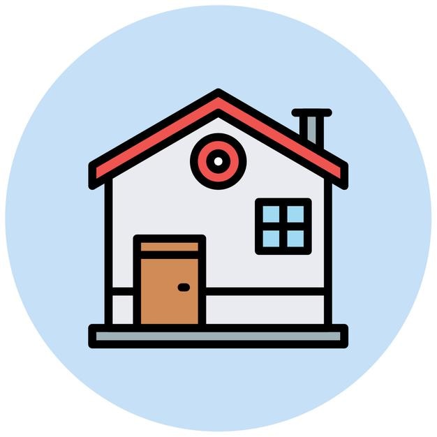 Imagen vectorial del icono de la casa Se puede utilizar para el manejo de crisis