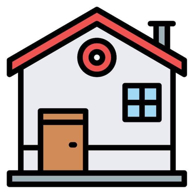 Imagen vectorial del icono de la casa Se puede utilizar para el manejo de crisis