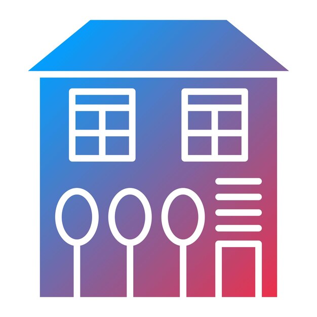 Imagen vectorial del icono de la casa Se puede utilizar para mejoras en el hogar