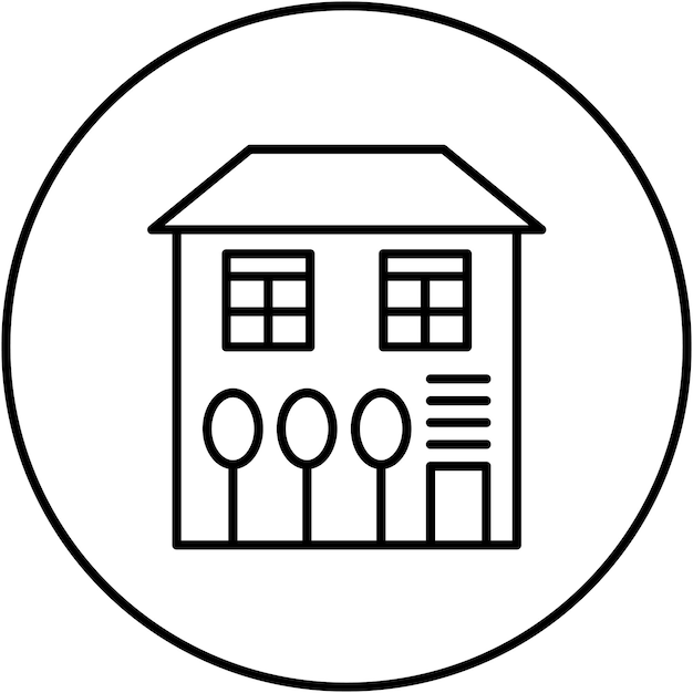 Imagen vectorial del icono de la casa Se puede utilizar para mejoras en el hogar