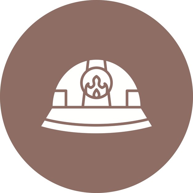 Imagen vectorial del icono del casco del bombero Se puede usar para el bombero