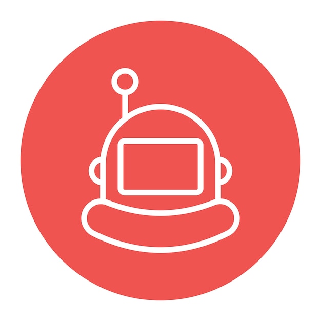 Imagen vectorial del icono del casco espacial Se puede usar para el diseño de juegos