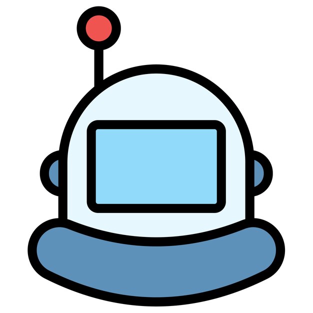 Imagen vectorial del icono del casco espacial Se puede usar para el diseño de juegos