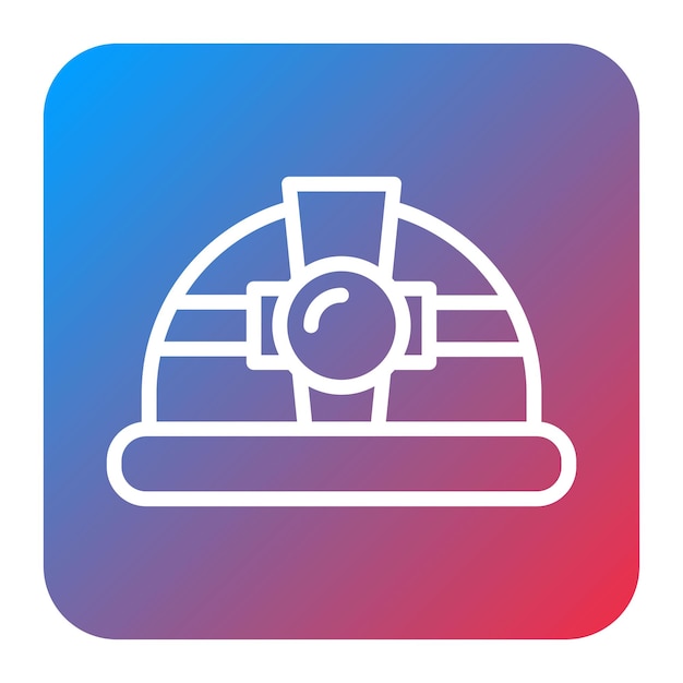 Imagen vectorial del icono del casco de minería Se puede usar para minería y artesanía