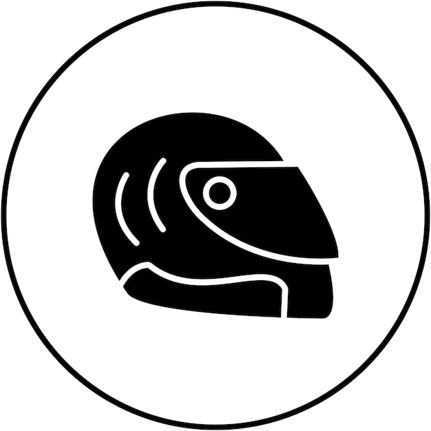 Imagen vectorial del icono del casco Se puede usar para atletismo