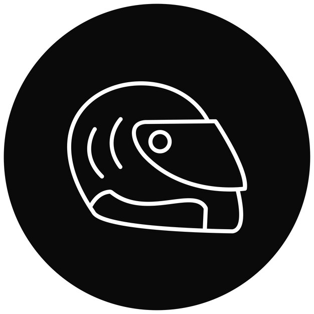 Imagen vectorial del icono del casco Se puede usar para atletismo