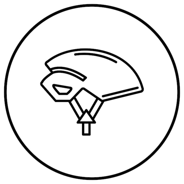 Imagen vectorial del icono del casco Se puede usar para deportes