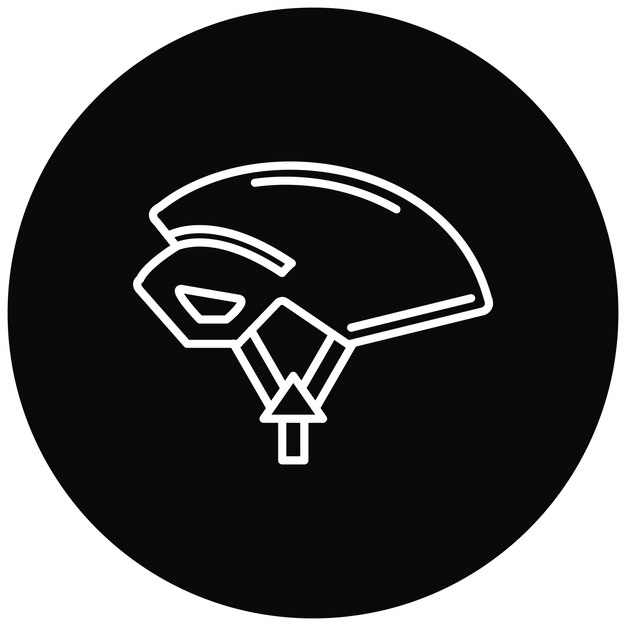 Imagen vectorial del icono del casco Se puede usar para deportes