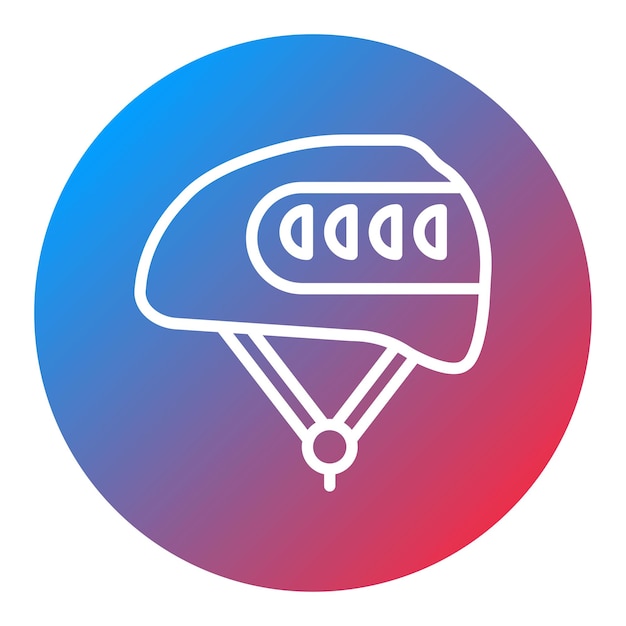 Imagen vectorial del icono del casco Se puede usar para la escalada en roca