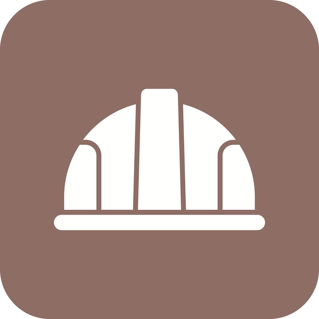 Imagen vectorial del icono del casco Se puede utilizar para la energía nuclear