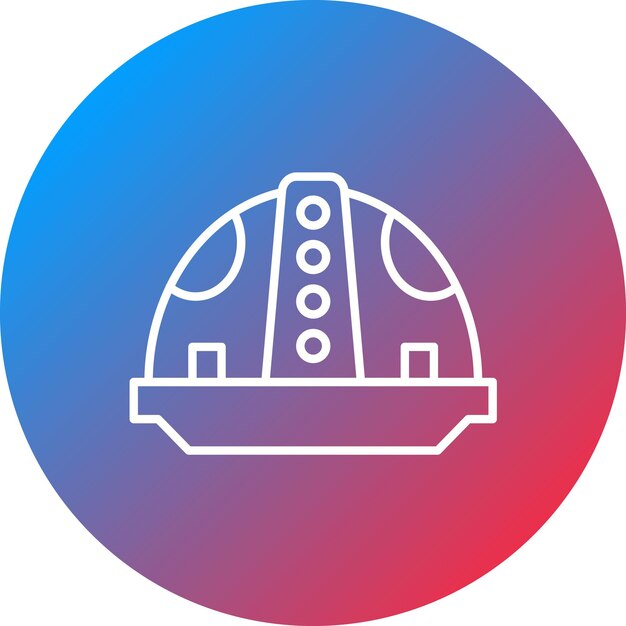 Imagen vectorial del icono del casco Se puede utilizar para mejoras en el hogar