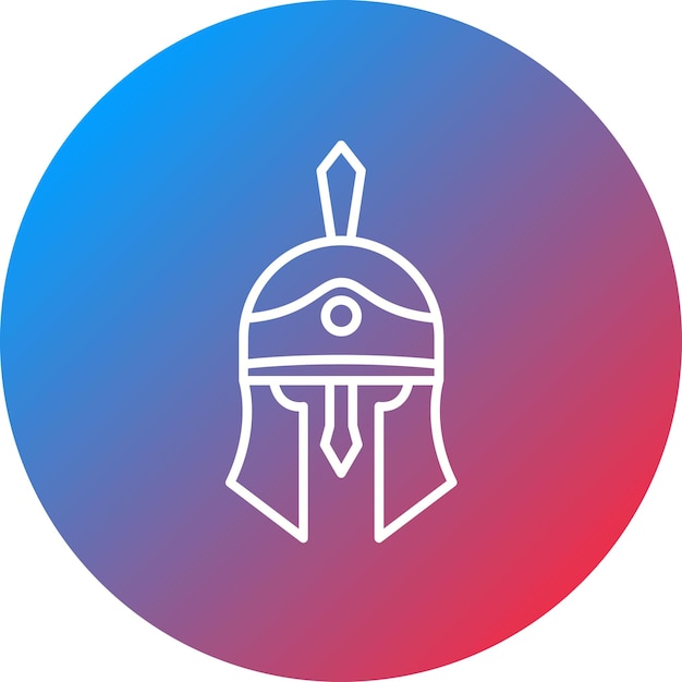 La imagen vectorial del icono del casco romano se puede usar para la civilización antigua