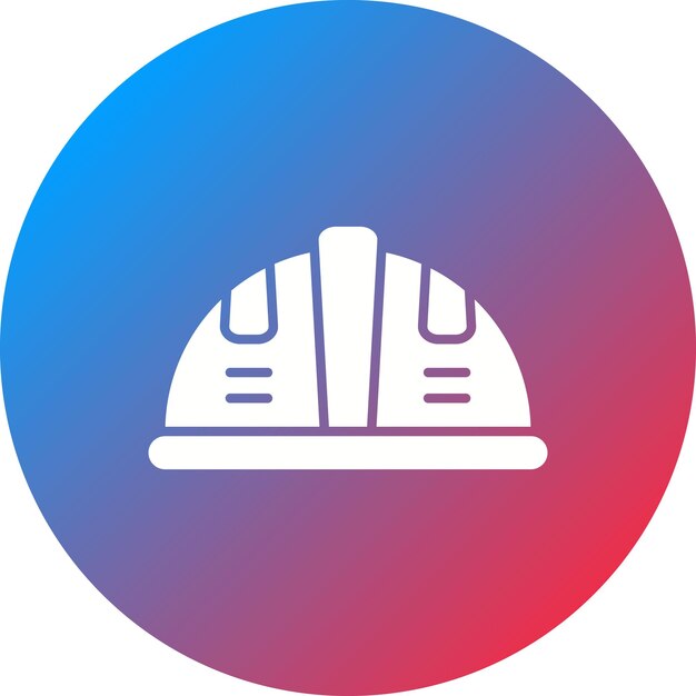 Imagen vectorial del icono del casco de seguridad Puede utilizarse para herramientas de construcción