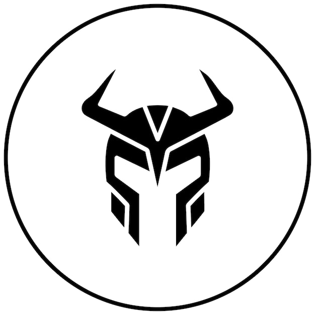 Imagen vectorial del icono del casco vikingo Se puede usar para los vikingos