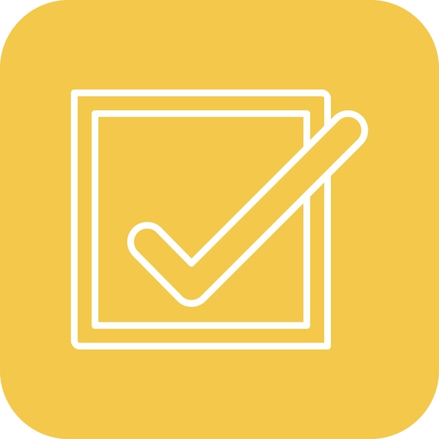 Imagen vectorial de icono de casilla de verificación Se puede usar para UX e UI
