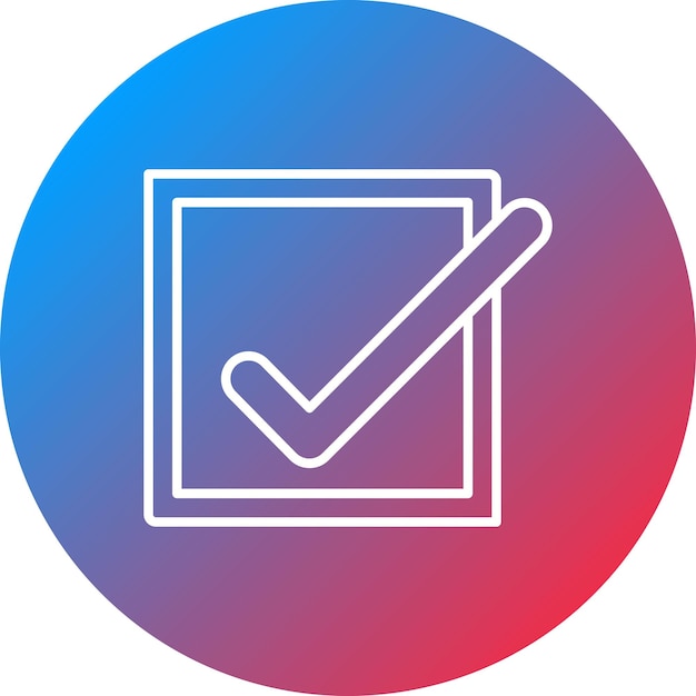 Imagen vectorial de icono de casilla de verificación Se puede usar para UX e UI