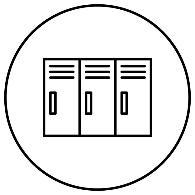 Imagen vectorial del icono de los casilleros se puede usar para mall