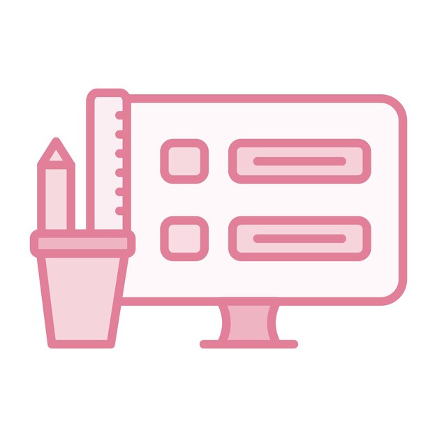 Imagen vectorial de icono de casos de prueba Puede utilizarse para la programación informática