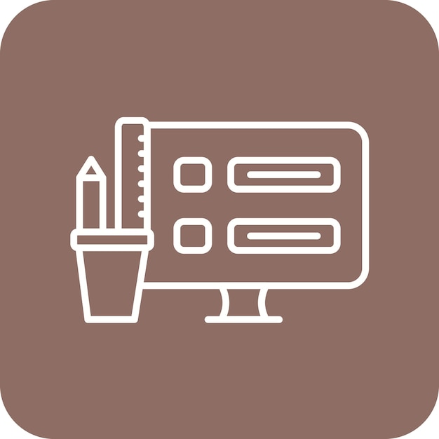 Vector imagen vectorial de icono de casos de prueba puede utilizarse para la programación informática