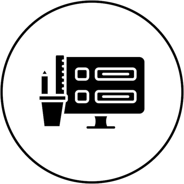 Imagen vectorial de icono de casos de prueba Puede utilizarse para la programación informática