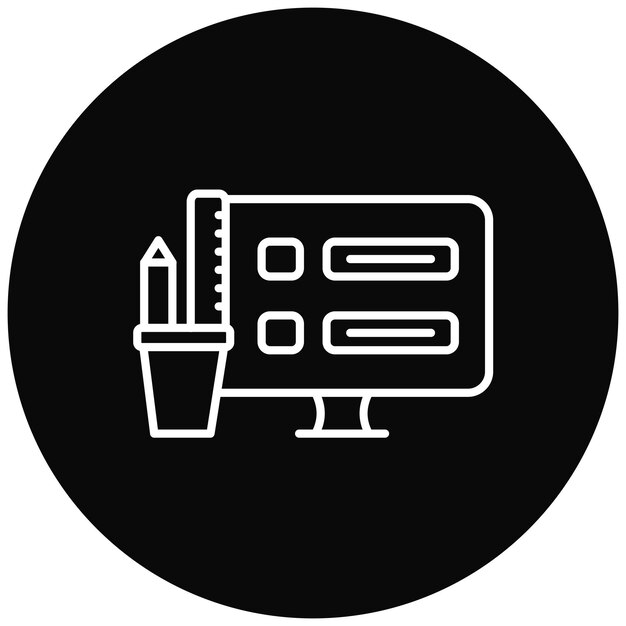 Imagen vectorial de icono de casos de prueba Puede utilizarse para la programación informática
